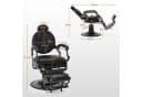 Barberpub Friseurstuhl hydraulisch Kunstleder Retro Schwarz Bild 1