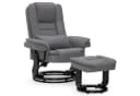 MCombo Relaxsessel 9099 Grau 360° Drehbar mit Hocker Relaxfunktion Bild 2