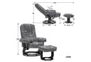 MCombo Relaxsessel 9099 Grau 360° Drehbar mit Hocker Relaxfunktion Bild 3