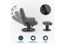 MCombo Relaxsessel 9099 Grau 360° Drehbar mit Hocker Relaxfunktion Bild 4
