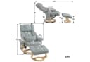 MCombo Relaxsessel mit Hocker Grau Mikrofaser/Kunstleder Bild 3