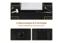 Barberpub Friseurspiegelschrank Schwarz-Gold mit LED-Lichtleiste Bild 5
