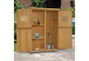 MCombo Gartenschrank Holz 127x59x168 cm Wetterfest Grau/Natur Bild 1