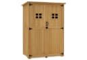 MCombo Gartenschrank Holz 127x59x168 cm Wetterfest Grau/Natur Bild 2