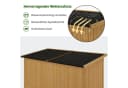 MCombo Gartenschrank Holz 127x59x168 cm Wetterfest Grau/Natur Bild 4