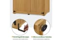MCombo Gartenschrank Holz 127x59x168 cm Wetterfest Grau/Natur Bild 5