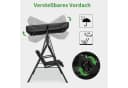 MCombo Hollywoodschaukel 3-Sitzer mit Sonnendach Schwarz Bild 3