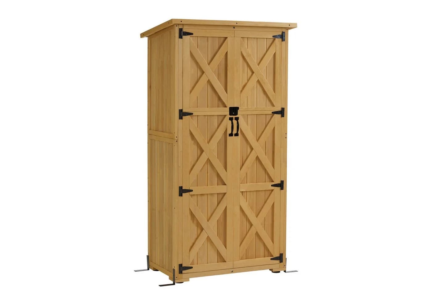MCombo Gartenschrank Holz Wetterfest mit Asphaltdach - Bild 2