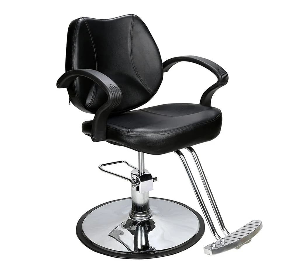 Barberpub Friseurstuhl 2057BK Höhenverstellbar Kunstleder Drehbar - Bild 2