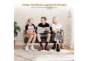 Barberpub Sitzbank 3-Sitzer Schwarz-Gold Kunstleder Bild 5
