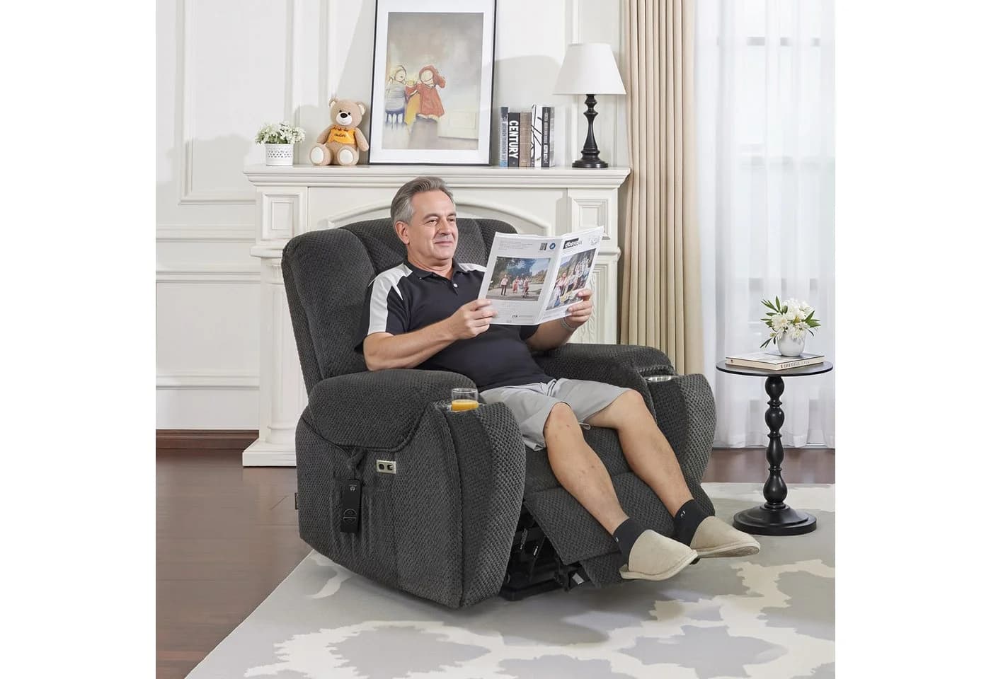 MCombo Fernsehsessel mit Aufstehhilfe Elektrisch 7252 Relaxsessel