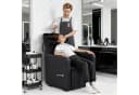 Barberpub Friseurstuhl mit Waschbecken 8620 Schwarz Kunstleder Bild 1