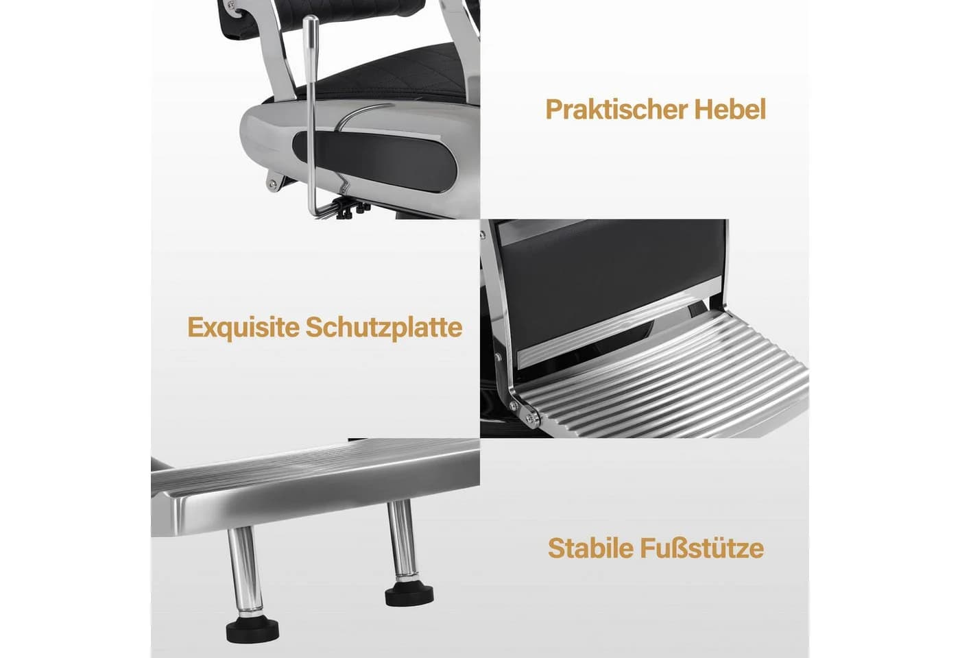 Barberpub Friseurstuhl mit Kopfstütze 3855, Höhenverstellbar - Bild 5