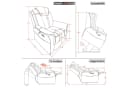MCombo Fernsehsessel mit Aufstehhilfe, Massage & Heizung, Beige/Grau Bild 3