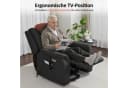 MCombo Relaxsessel mit Aufstehhilfe, Massage & Heizung, Grau/Beige Bild 1