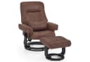 MCombo Relaxsessel M mit Liegefunktion und Hocker Schwarz/Braun Bild 2