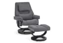 MCombo Relaxsessel 9046 Grau/Beige mit Liegefunktion & Hocker Bild 2