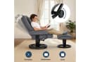 MCombo Relaxsessel 9046 Grau/Beige mit Liegefunktion & Hocker Bild 4