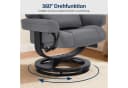 MCombo Relaxsessel 9046 Grau/Beige mit Liegefunktion & Hocker Bild 5