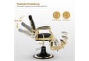 Barberpub Friseurstuhl Schwarz/Gold hydraulisch höhenverstellbar Bild 3