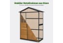 MCombo Gartenschrank Holz Metallgestell Wetterfest Natur Bild 4