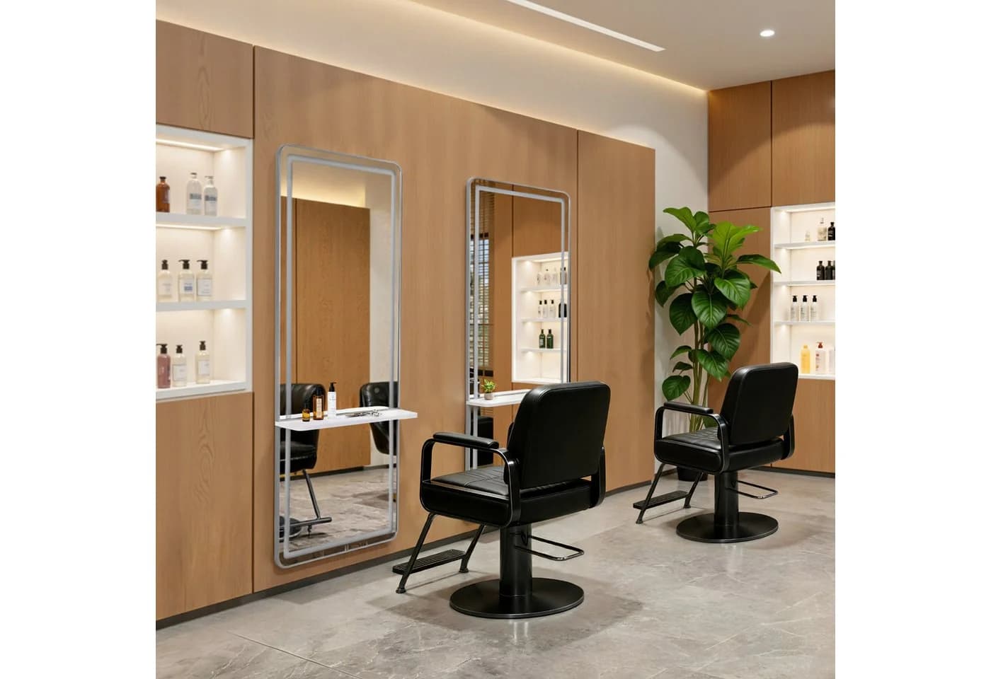 Barberpub Wandspiegel mit Beleuchtung, Ganzkörperspiegel J6270/J6271