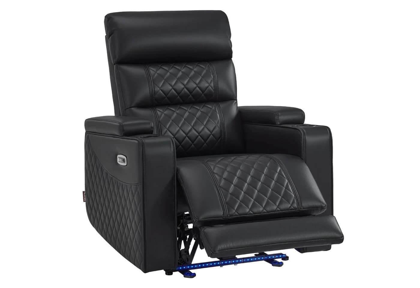 MCombo Sofa 1/2/3-Sitzer Schwarz Kunstleder mit verstellbaren Kopfstützen - Bild 2