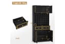 BarberPub Hochschrank Handtuchschrank Schwarz-Gold mit 42 Fächern Bild 3