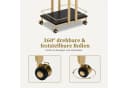 MCombo Rollwagen Schwarz/Gold 3 Ebenen Servierwagen mit Rollen Bild 5