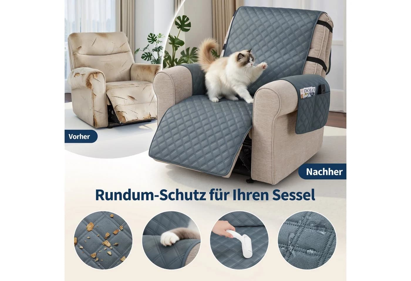 MCombo Sesselschoner Wasserdicht Anti-Rutsch - Bild 4