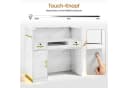 Barberpub Empfangstheke mit 3 Schubladen & Schrank, Schwarz-Gold/Weiß-Gold Bild 5