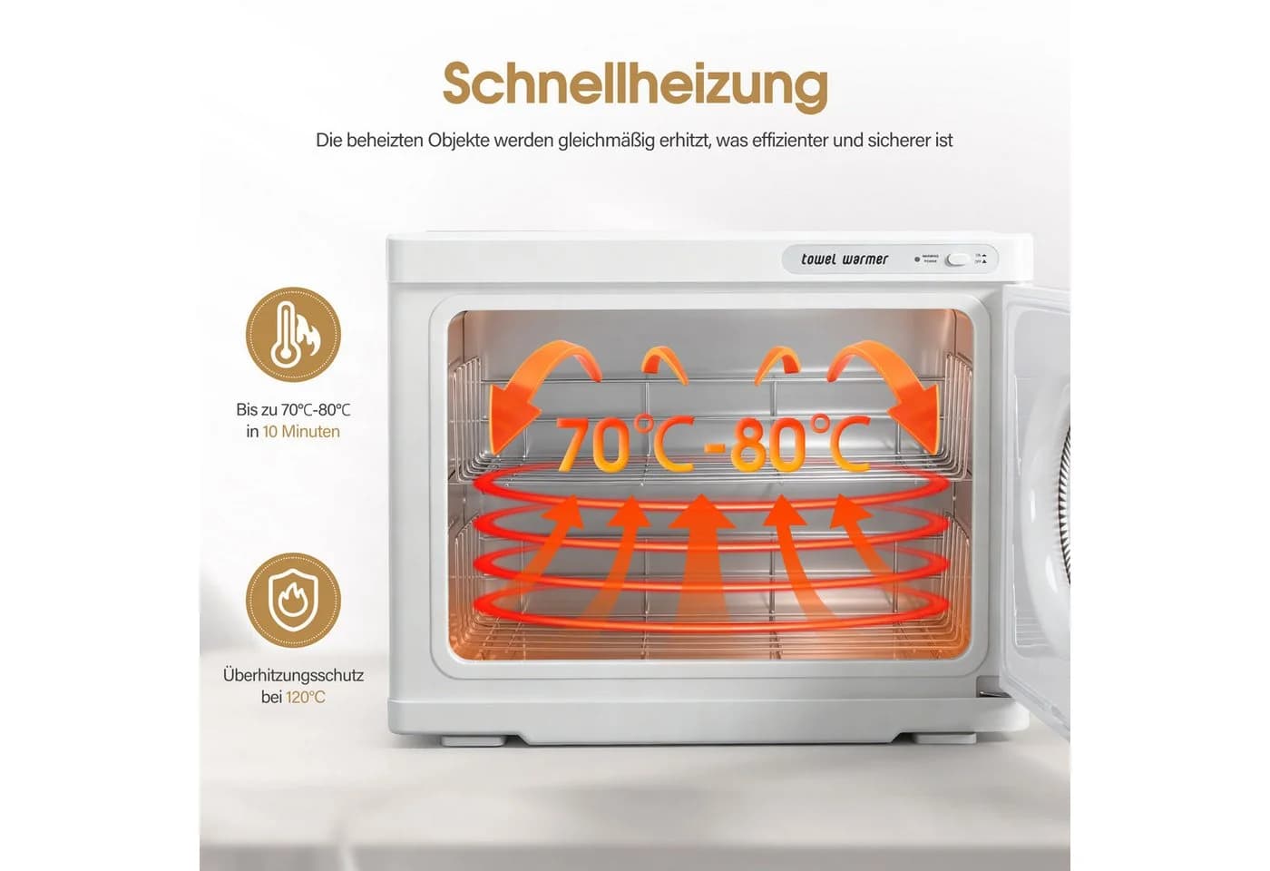 BarberPub Handtuchwärmer 24L Elektrisch Schwarz - Bild 3