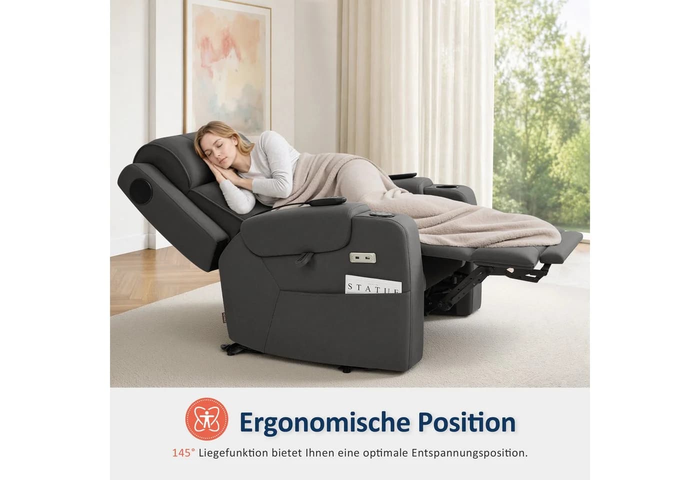 MCombo Fernsehsessel Relaxsessel mit Bluetooth & Massage - Bild 5
