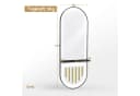 Barberpub Wandspiegel mit LED-Beleuchtung und Ablage, Schwarz/Gold Bild 3