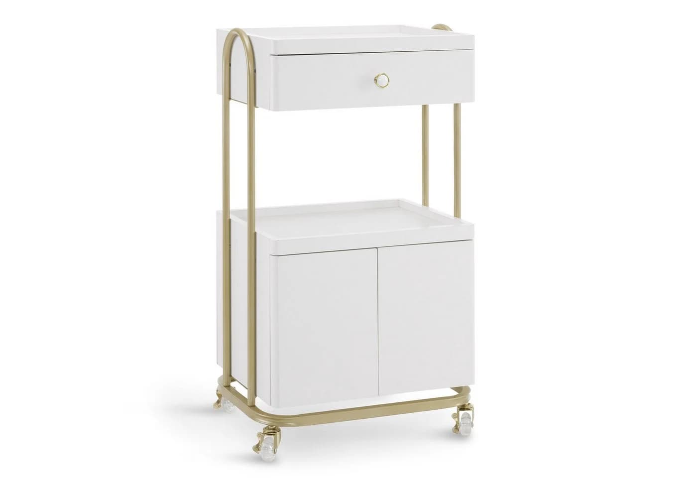 MCombo Servierwagen 3 Schubladen Weiß-Gold Rollen - Bild 2