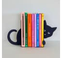 Balvi Buchstütze Hidden Cat Schwarz Metall - Stilvolle Katze für Bücherregal Bild 1