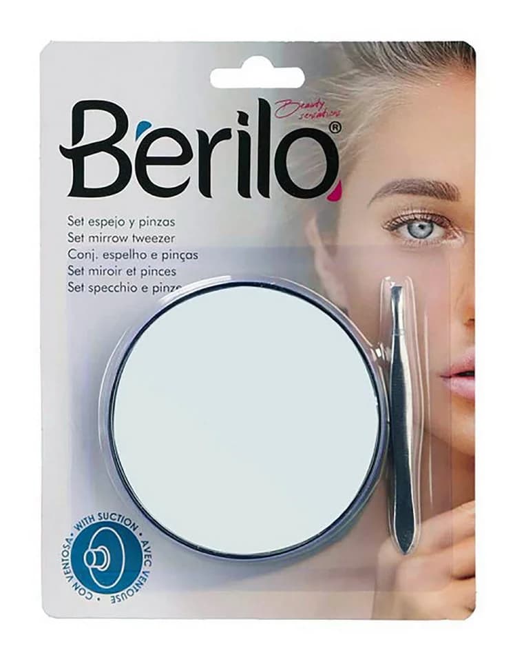 Berilo Kosmetikspiegel 5-fach mit Pinzette und 2x Saugnapf - Bild 4