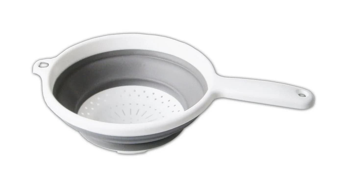 Arte Regal Faltbarer Küchensieb Ø20cm Silikon Weiss/Grau