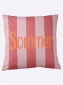 HEINE HOME Kissenhülle Rosa Sommer Schriftzug Baumwolle Bild 3