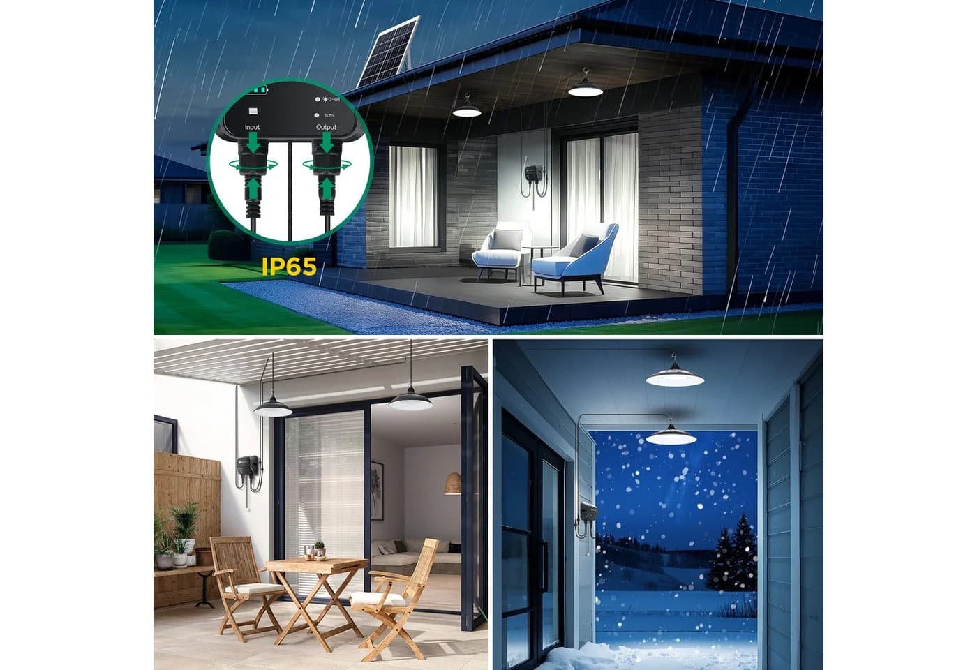 Aigostar Solar-Hängeleuchte 8m Kabel IP65 LED Kaltweiß - Bild 5