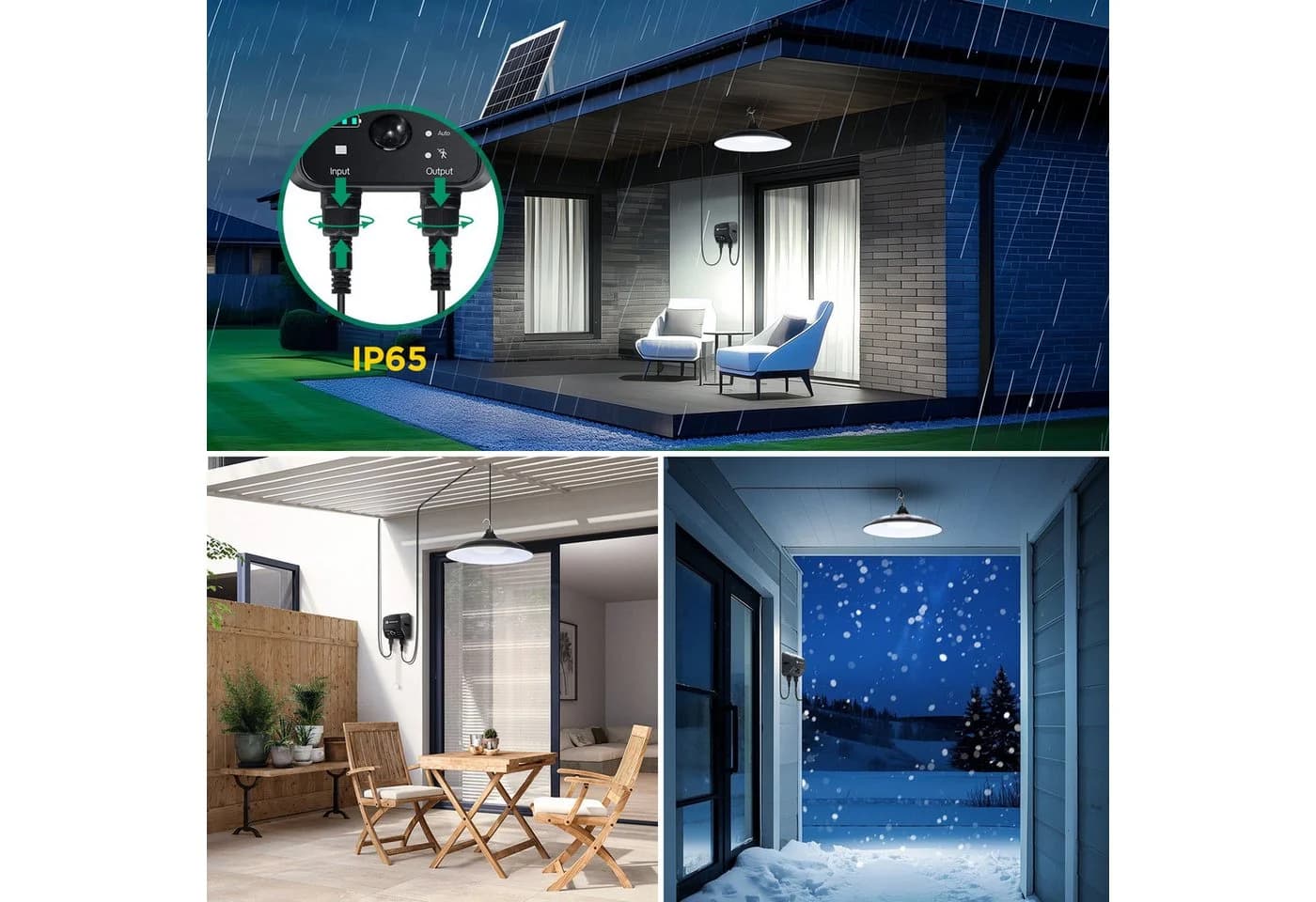 Aigostar LED Solarleuchte mit 8m Kabel, IP65, Fernbedienung, Kaltweiß - Bild 5
