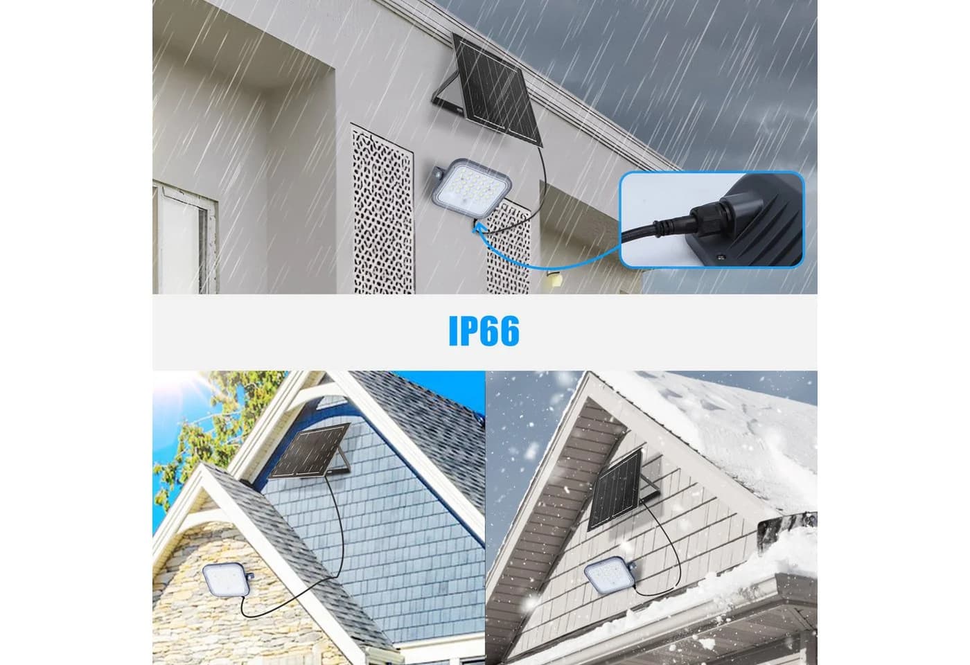 Aigostar Solar LED Strahler Außen Dimmbar IP66 Fernbedienung - Bild 5