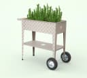 Herstera Garden Hochbeet Barcelona Taupe mit Rollen Bild 3