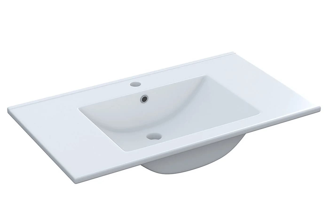 FORES HABITAT Waschbecken Weiß Keramik Modern - Bild 2