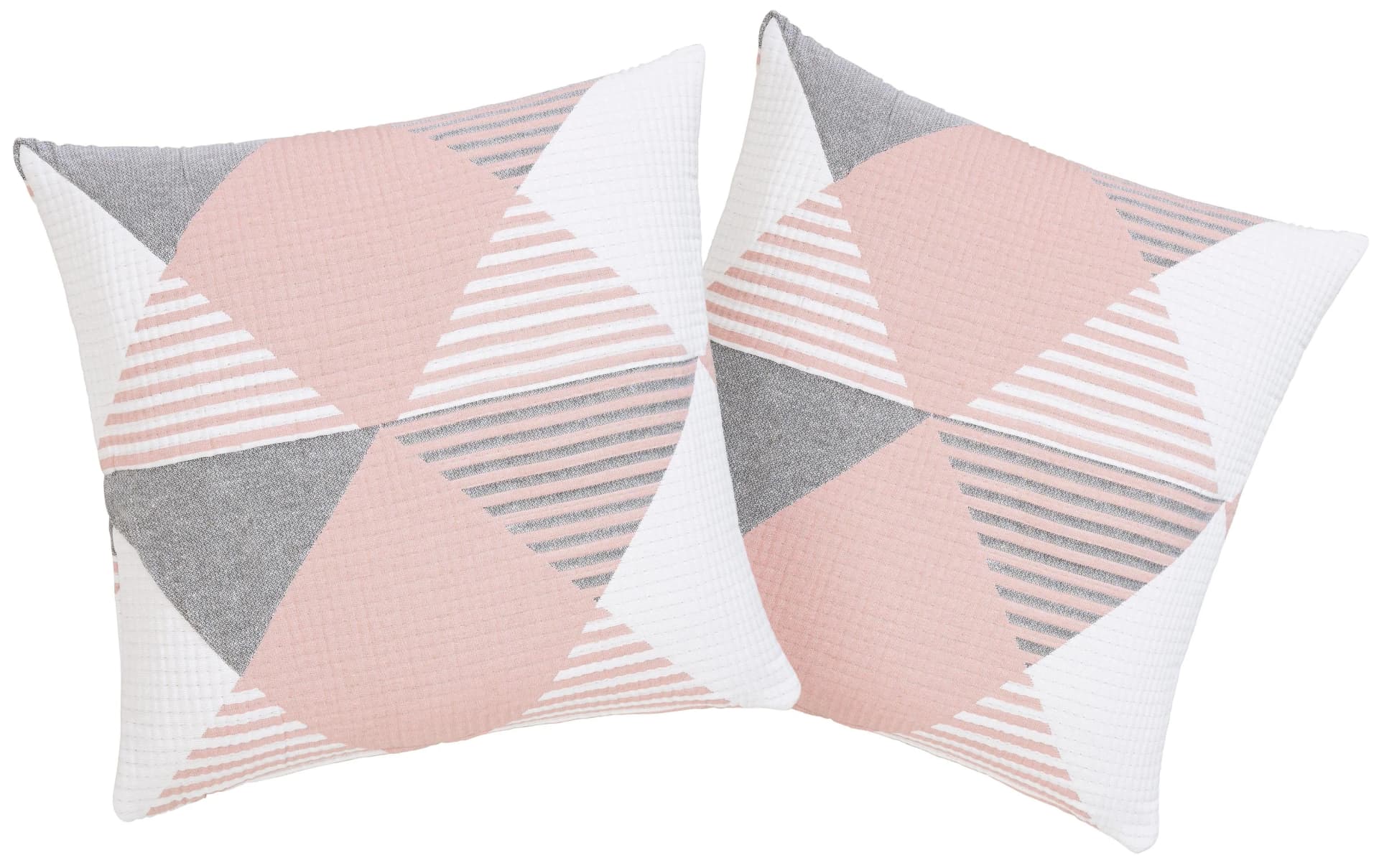 OTTO HOME Maris Kissenhülle Rosa Kariert 50x50cm Baumwolle Polyester - Bild 3