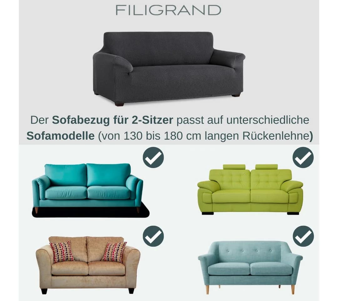 Belmarti Elastischer Sofahusse Dunkelrot Baumwollmix - Bild 5