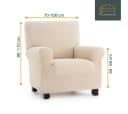 Belmarti Sesselhusse Bezug für Sessel, Relaxsessel, Ohrensessel - Beige Bild 1
