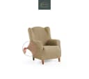 Belmarti Sesselhusse Bezug Beige Elastischer Baumwollmix Bild 2