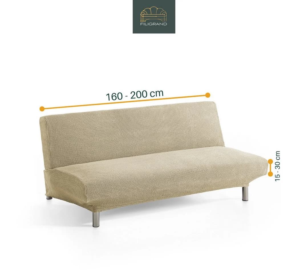 Belmarti Elastischer Sofahusse Grau Baumwollmix