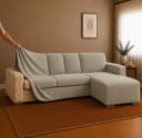 Belmarti Sofahusse 1-teilig L-Form mit Ottomane Grau Elastisch Bild 2